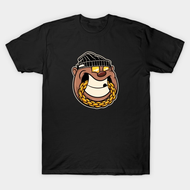 gold chain cartoon T-Shirt by Behold Design Supply